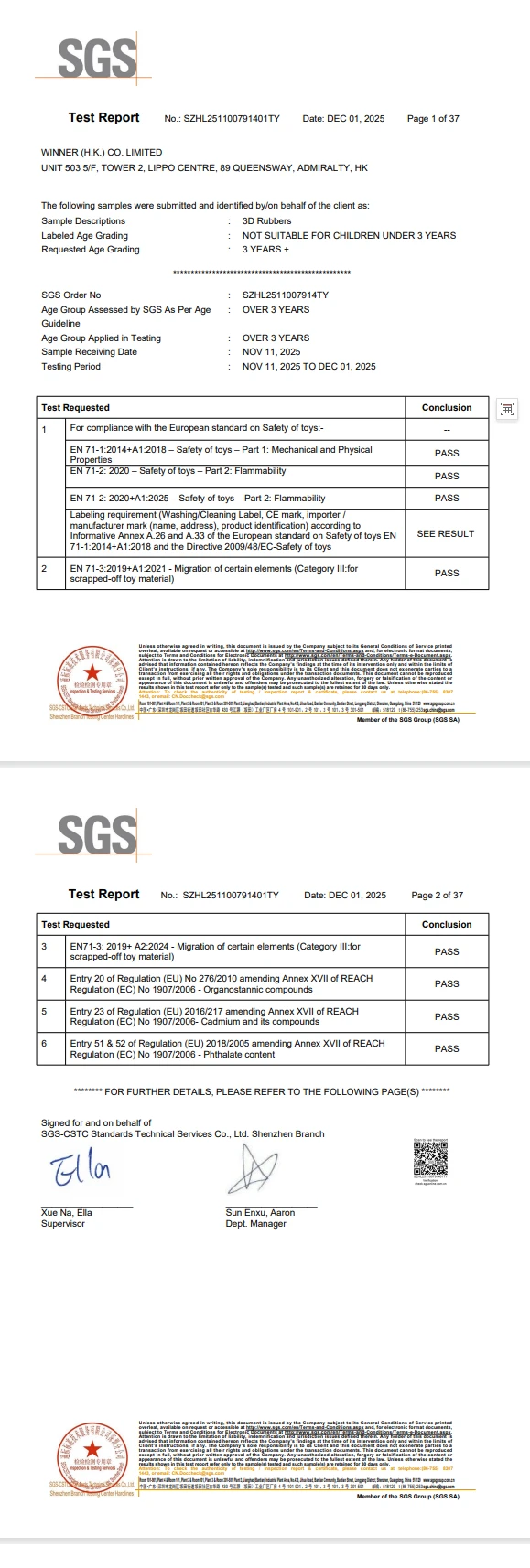 Rubber test report